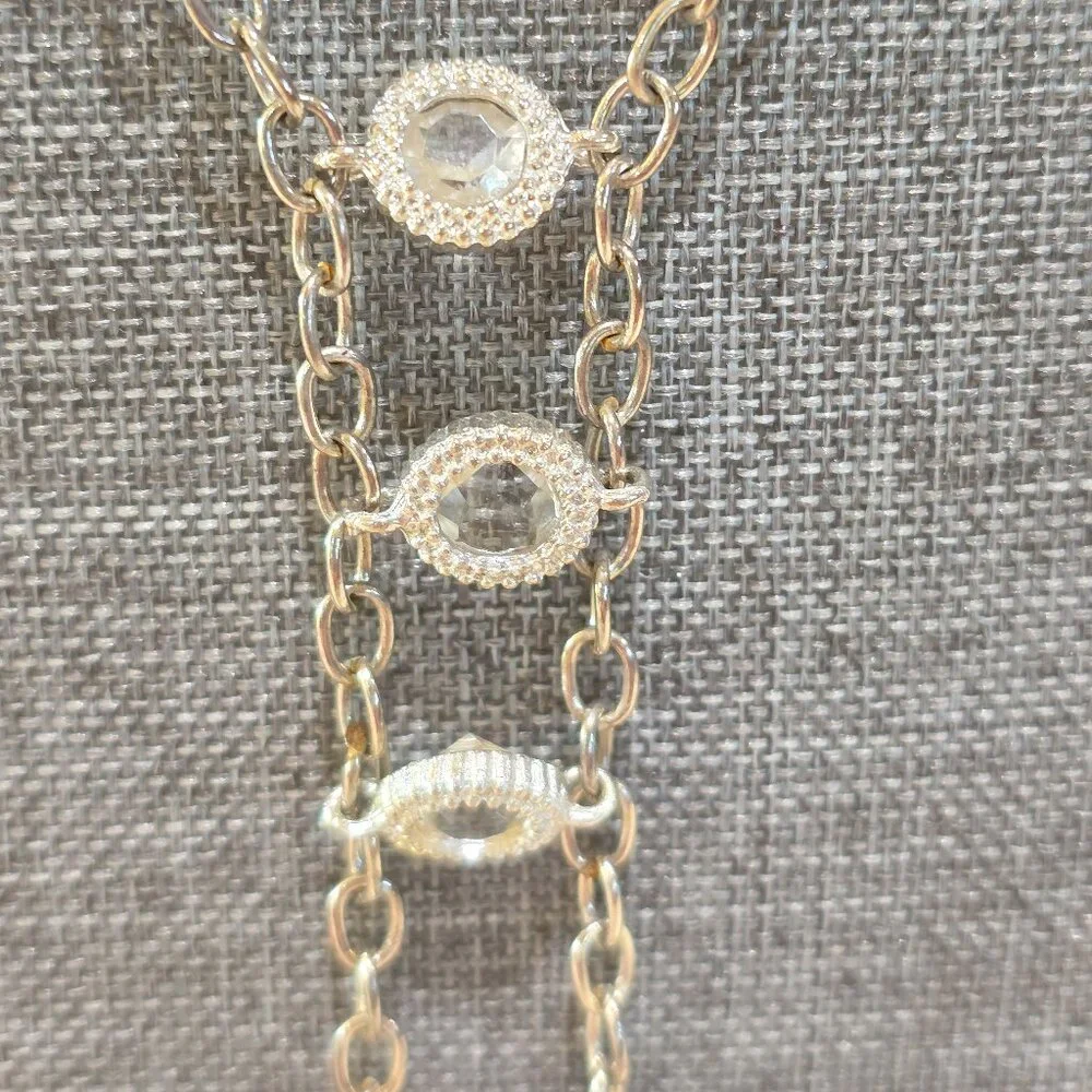 Vintage Silver Tassle Western Style Stone Accents Long 29